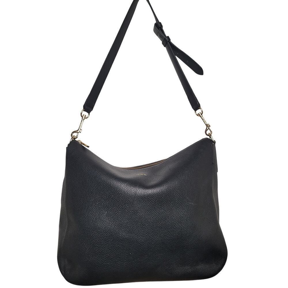 Cuyana Large Black Leather Hobo Bag - Picture 3 of 12